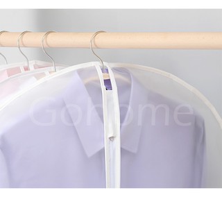 ภาพขนาดย่อของภาพหน้าปกสินค้าถุงคลุมเสื้อผ้า ถุงใส่เสื้อผ้า ถุงใส่สูท กันฝุ่น แบบมีซิป สีขาวขุ่น จากร้าน gohome84 บน Shopee ภาพที่ 4