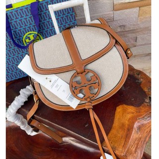 Tory burch miller canvas quadrant saddlebag