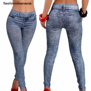 [fashionbanana] กางเกงยีนส์ เลกกิ้ง ยืดได้ เซ็กซี่ แฟชั่นใหม่ สําหรับผู้หญิง