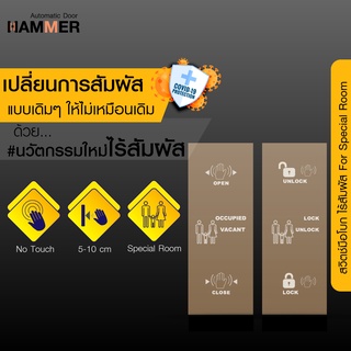 สวิตช์ไร้สัมผัส Auto Door แบบไร้สาย คลื่นไมโครเวฟ สำหรับเปิด-ปิด ประตูอัตโนมัติ ในกรณีพิเศษ รุ่น M-238M