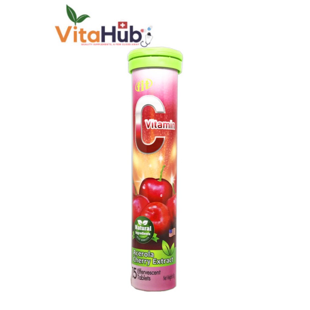 ราคาและรีวิวFit C ฟิต-ซี วิตามินซี 100% Acerola Cherry Extract 1200 mg. รสเชอร์รี่ (วิตามินเม็ดฟู่ละลายน้ำ)