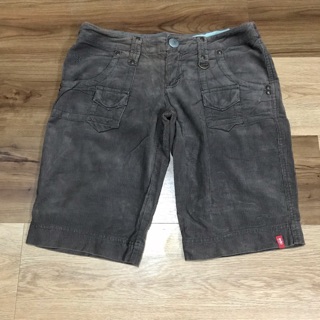 🌹กางเกง edc by Esprit สีน้ำตาล ผ้าลูกฟูก