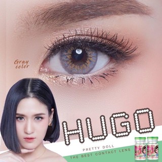 Hugo Gray สีเทา สีน้ำตาล สายฝอ ตาฝรั่ง เทา Pretty Doll Contact Lens คอนแทคเลนส์ แฟชั่น สายตาสั้น -2.00 -2.75 -3.75 -4.00