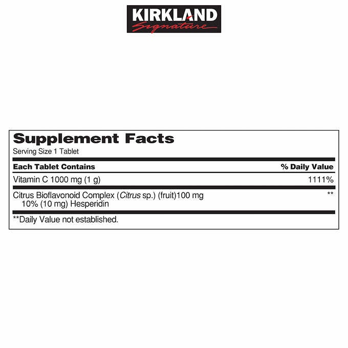ภาพสินค้า(Exp.07/2026) Kirkland Vitamin C 1000 mg. 500 เม็ด วิตามินซี เคิร์กแลนด์ 1000mg Kirkland vc จากร้าน jojo.storee บน Shopee ภาพที่ 7