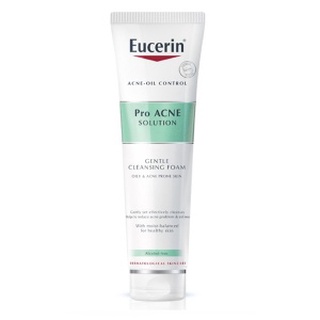 Eucerin Pro Acne Solution Gentle Cleansing Foam โฟมล้างหน้า สำหรับคนเป็นสิว เหมาะสำหรับทุกสภาพผิว โดยเฉพาะผิวผสม