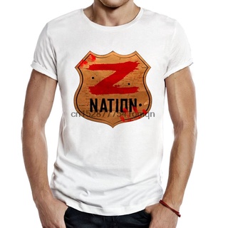 เสื้อยืดผ้าฝ้ายเสื้อยืด พิมพ์ลายหัวกะโหลกซอมบี้ Z Nation zombie the walking dead zombie สําหรับผู้ชาย และผู้หญิงL XL  XX