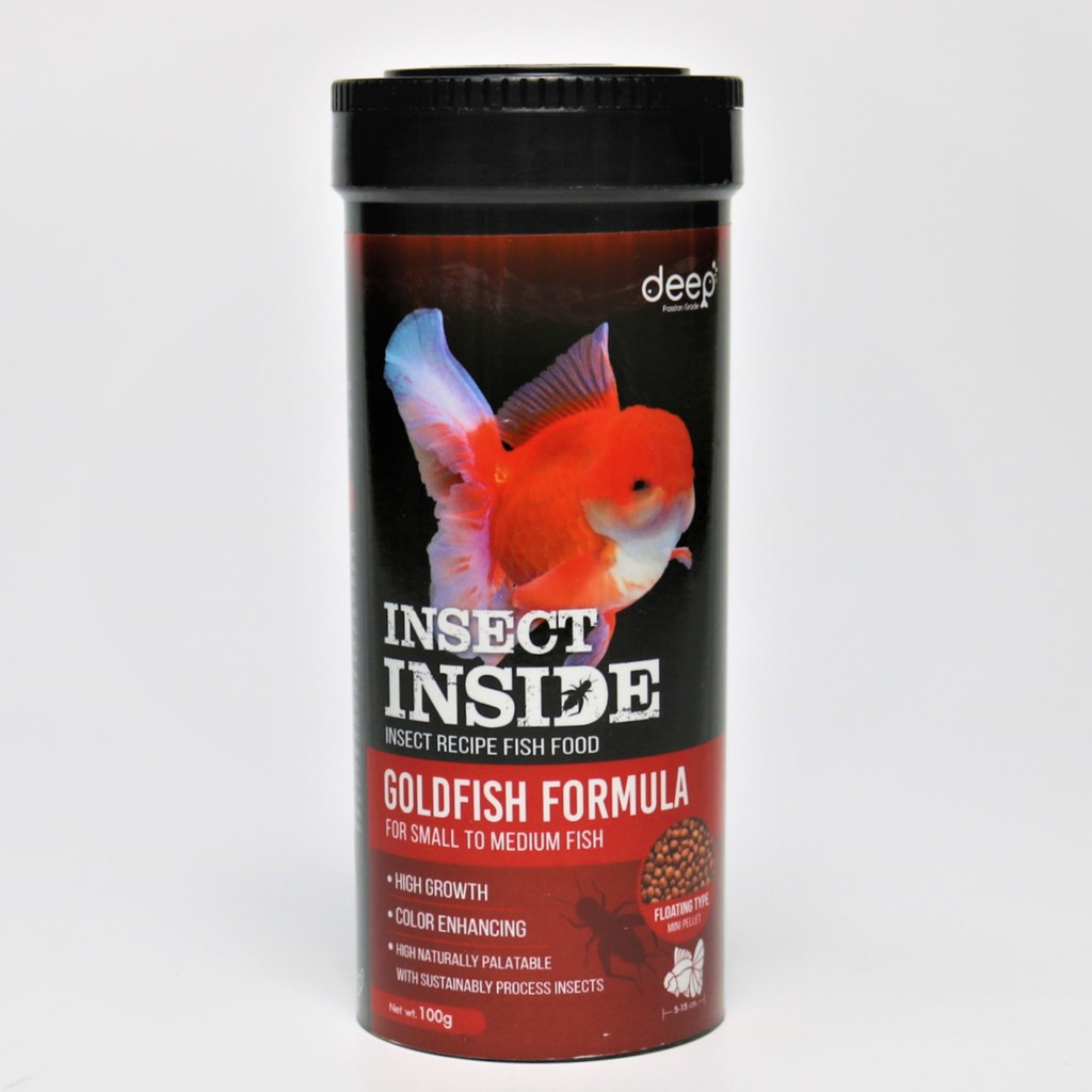DEEP INSECT INSIDE เม็ดลอย (อาหารปลาทองสูตรผสมโปรตีนจากแมลง โปรตีนสูง ...