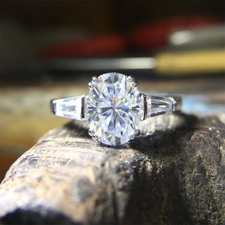 LALA.แหวนหมั้น ประดับอัญมณี สีเงิน สวยหรู เรียบง่าย แฟชั่น สําหรับเจ้าสาว งานแต่งงาน งานหมั้น