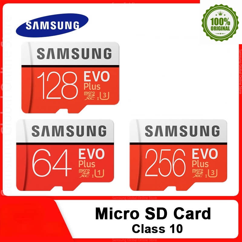 【New】SAMSUNG Memory Card 128GB 256GB 512GB 32GB 64GB 16GB EVO Plus PRO