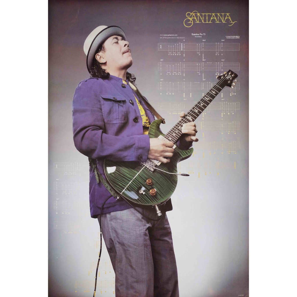 โปสเตอร์-รูปถ่าย-นัก-ดนตรี-กีตาร์-ละติน-ร็อก-ซานตาน่า-carlos-santana-poster-24-x35-inch-latin-blues-rock-v3