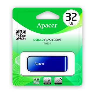 รูปภาพขนาดย่อของApacer AH334 USB2.0 แฟลชไดร์ฟ 32GB สีน้ำเงิน (Apacer AP32GAH334U-1)ลองเช็คราคา