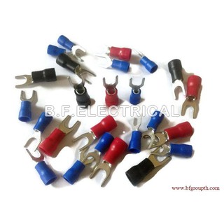 BF หางปลา แฉกหุ้ม SV1.25-3 ขนาด 1.25x3mm. แพ็ค 100 ตัว