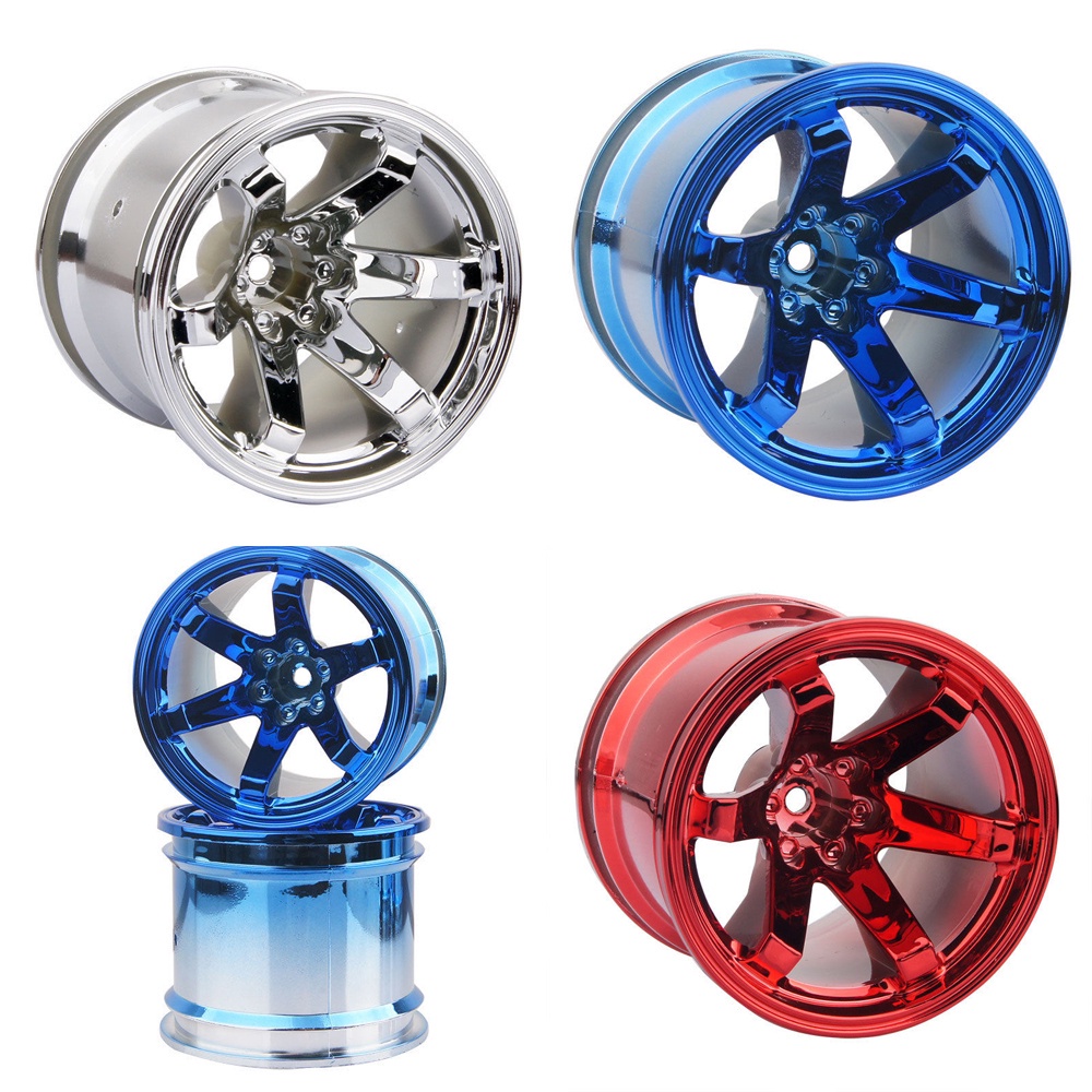 RC HSI 0601 4Pcs Plating Silver Wheel Sets For 1:10 Monster Truck ...