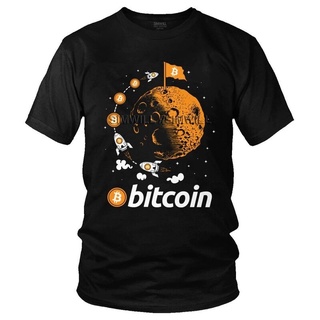 เสื้อยืดโอเวอร์ไซส์ขายดี เสื้อยืดแขนสั้น พิมพ์ลาย Bitcoin To The Moon Crypto Cryptocurrency Blockchain BTC สําหรับผู้ชาย