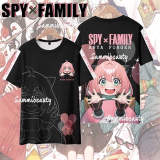 เสื้อยืดแขนสั้นลําลอง พิมพ์ลายอนิเมะ Spy x Family Anya Loid Yor Forger ทรงหลวม สําหรับผู้ใหญ่