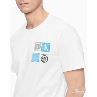 CK👕CALVIN KLEIN FLYER GRAPHIC LOGO TEE เสื้อยืดคอกลมแขนสั้นแท้ ⛔️ราคารวมค่าจัดส่งค่ะ⛔️