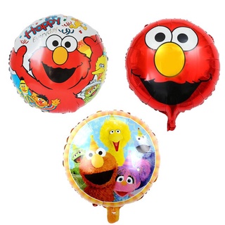 ลูกโป่งฟอยล์ฮีเลียมทรงกลม Sesame Street Elmo 18 นิ้วสําหรับตกแต่งปาร์ตี้วันเกิด