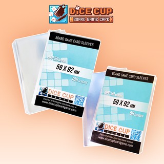 [ของแท้] Dice Cup Games : ซองใสใส่การ์ด Sleeves: OPP ขนาด 59x92 mm 100 Sleeves &amp; 50 Sleeves