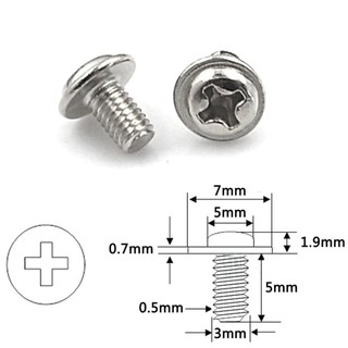 น็อตคอมพิวเตอร์ (หัวปีก) สำหรับ HDD SSD ขนาด 2.5" , DVD-ROM ,FDD และ Motherboard.Washer Screw M3*5mm