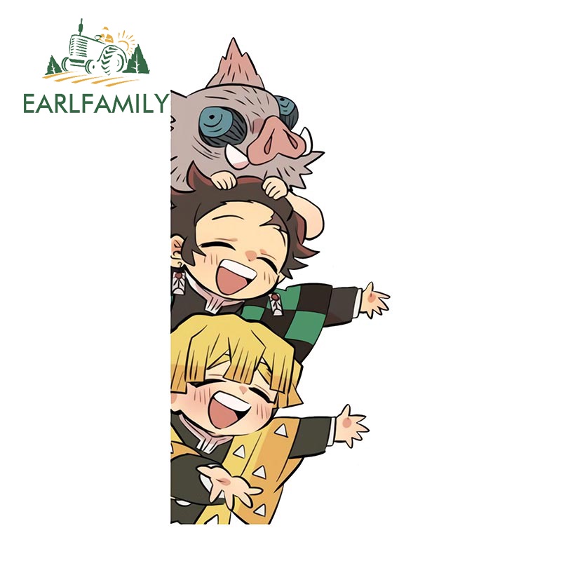 EARLFAMILY 13 ซม.x 5.9 ซม.INOSUKE Demon Slayer สติกเกอร์รถกันน้ํา ...