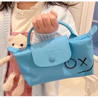 ราคา💝 Longchamp bag 34175 กระเป๋าถือ กระเป๋าสะพายไหล่ ทรงโท้ท ขนาดเล็ก ลายกราฟฟิตี้ สําหรับสตรี L34175