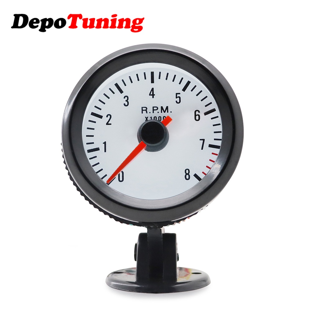 มาตรวัดรอบเครื่องยนต์ 0-8000RPM RPM LED 12V 52 มม. 2 นิ้ว สีฟ้า สําหรับ ...