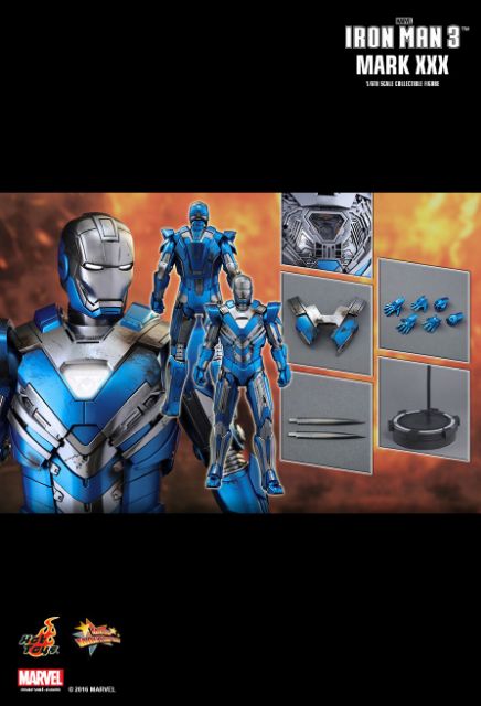 HOT TOYS MMS391 IRON MAN 3 BLUE STEEL MARK XXX Shopee Thailand
