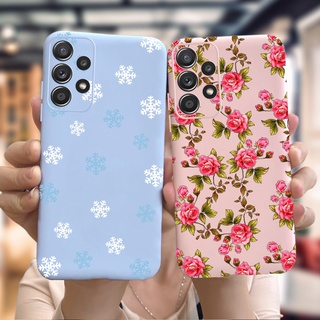 เคสโทรศัพท์ซิลิโคน แบบนิ่ม ลายดอกไม้ สําหรับ Samsung Galaxy A13 SM-A135F A13 4G A 13 2022 6.6 นิ้ว