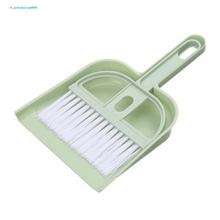 ภาพหน้าปกสินค้าPota 2Pcs/Set Desktop Broom Dustpan Hanging Hole Handy Broom Dustpan Good Toughness ที่เกี่ยวข้อง