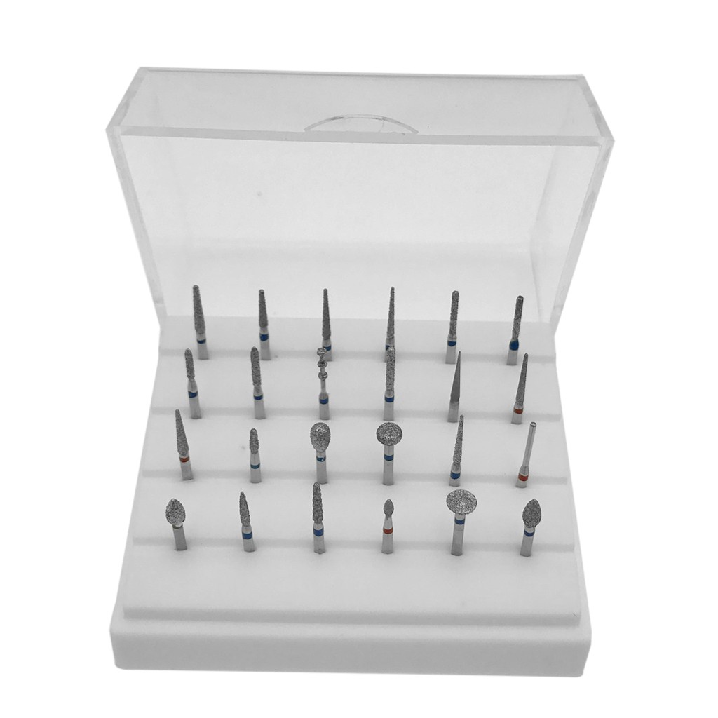 ภาพหน้าปกสินค้า24Piece Dental Diamond Bur Set Porcelain Shouldered Abutment Polishing FG1.6 จากร้าน flameer.th บน Shopee