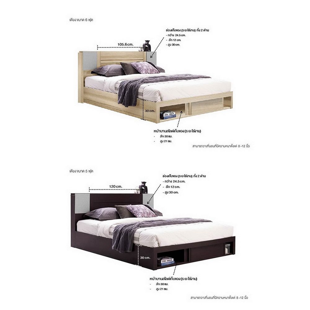 ชุดห้องนอน-6-ฟุต-koncept-monteo-ที่นอน-venus-6-ฟุต-สีลินด์เบิร์กโอ๊ค-เฟอร์นิเจอร์ชุดห้องนอน-มอนทีโอ้-สไตล์โมเดิร์น-สีเ
