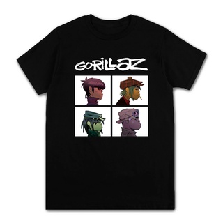 เสื้อยืดผู้ชาย เสื้อยืดแขนสั้นลําลอง พิมพ์ลาย Gorillaz แฟชั่นฤดูร้อน สไตล์ฮิปฮอป สําหรับผู้ชาย S-5XL