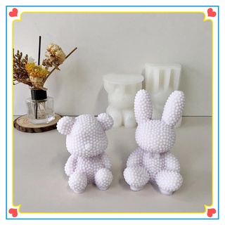 ❤❤แม่พิมพ์ซิลิโคน รูปกระต่าย ไข่มุก 3D สําหรับทําเทียน สบู่ แฮนด์เมด DIY