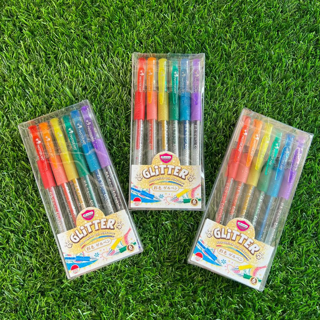 master-art-ปากกาเจลสีกลิตเตอร์-glitter-colouring-gel-pens-1-0mm