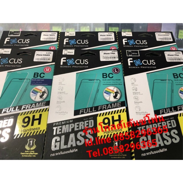 focusฟลิม์กระจกกันจอแตกi-phone-แบบถนอมสายตา-i6-6s-i7-8-i-6splus-6-plus-ix-xs-ixr-ixs-max-i-7plus-8plus