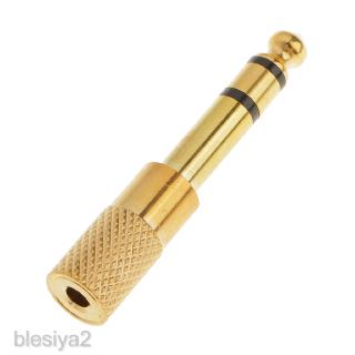 [BLESIYA2] 6.35mm to 3.5mm F-M Headphone Audio Converter Adapter Ste Gold plated