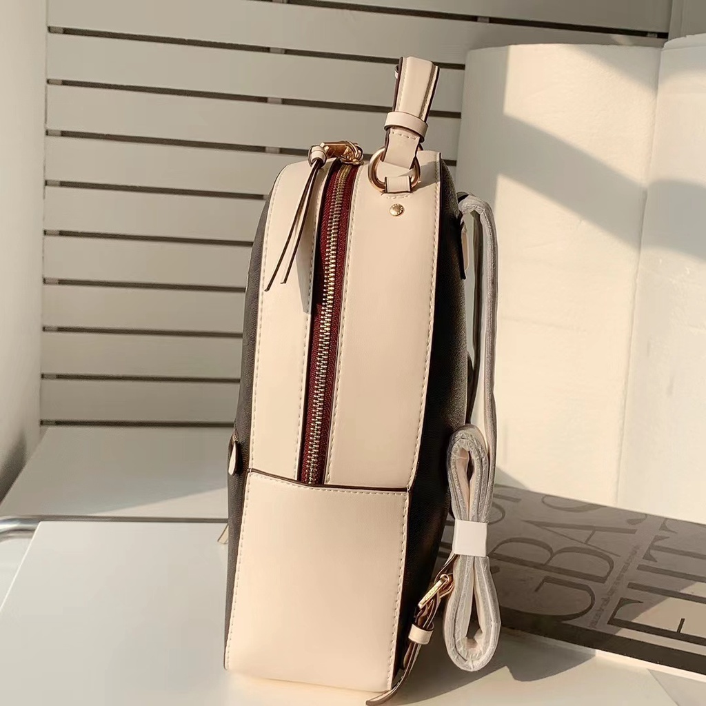 outlet-coach-แท้-cb871-กระเป๋าสตรีแฟชั่นกระเป๋าเป้สะพายหลังขนาดใหญ่แนวโน้มใหม่กระเป๋าเป้สะพายหลังซิปอเนกประสงค์ความจุข