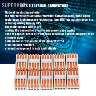 ภาพหน้าปกสินค้าSuperage PCT 2‑4 10Pcs Lever Wire Connector 4 Core Compact Connectors for Diameter 0.08~4mm² ที่เกี่ยวข้อง