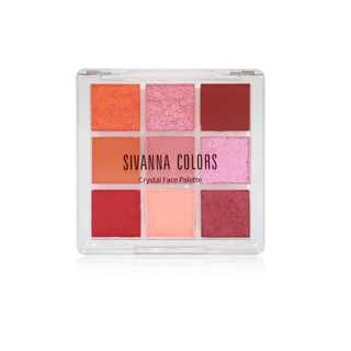 Sivanna Crystal Face Palette Eyeshadow #HF651 : ซิวานน่า คริสตัล เฟส พาเลทท์ อายแชโดว์ x 1 ชิ้น beautybakery