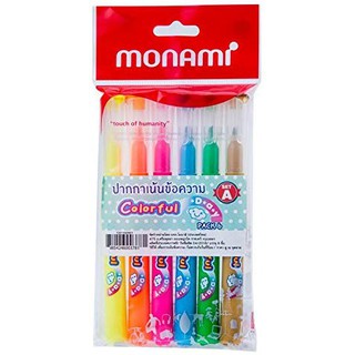 ปากกาเน้นข้อความ MONAMI Colorful set