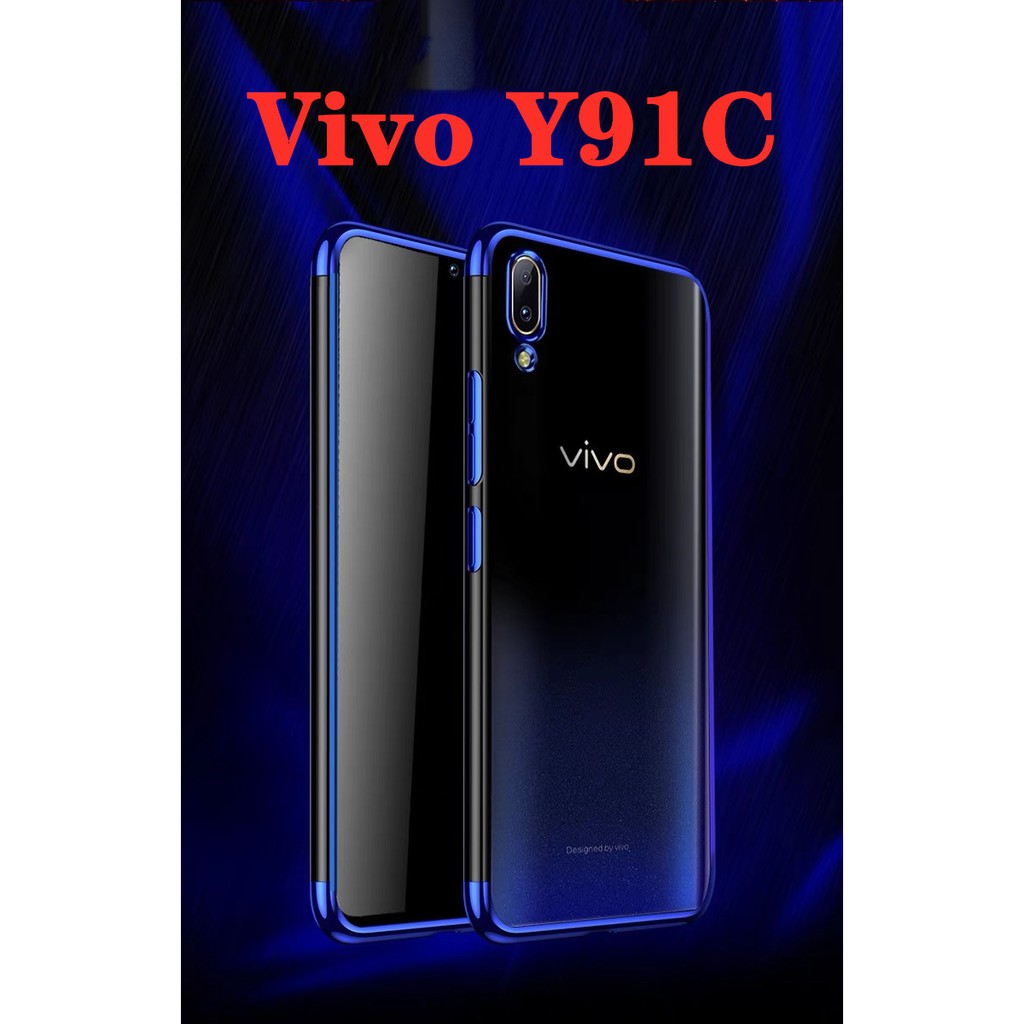 case-vivo-y91c-y1s-เคสนิ่ม-ขอบสีหลังใส-เคสกันกระแทก-สวยและบาง-tpu-case-เคสซีลีโคน-สินค้าใหม่-ส่งจากไทย