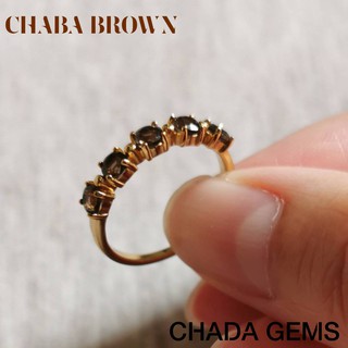 แหวนพลอยแท้ Smoky Quartz_น้ำตาล (CHABA Collection) Gemstone ring