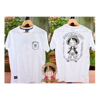 T-shirt DOP-1500 มีสีกรมและสีขาว Captain Luffy
