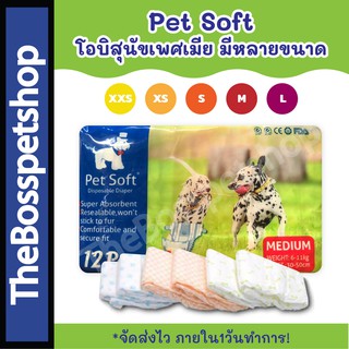 ภาพหน้าปกสินค้าPetSoft Female Dog Wraps 🐶 ผ้าอ้อม แพมเพิร์ส สำหรับสุนัขเพศเมีย มีหลายไซส์ XXS-L ที่เกี่ยวข้อง