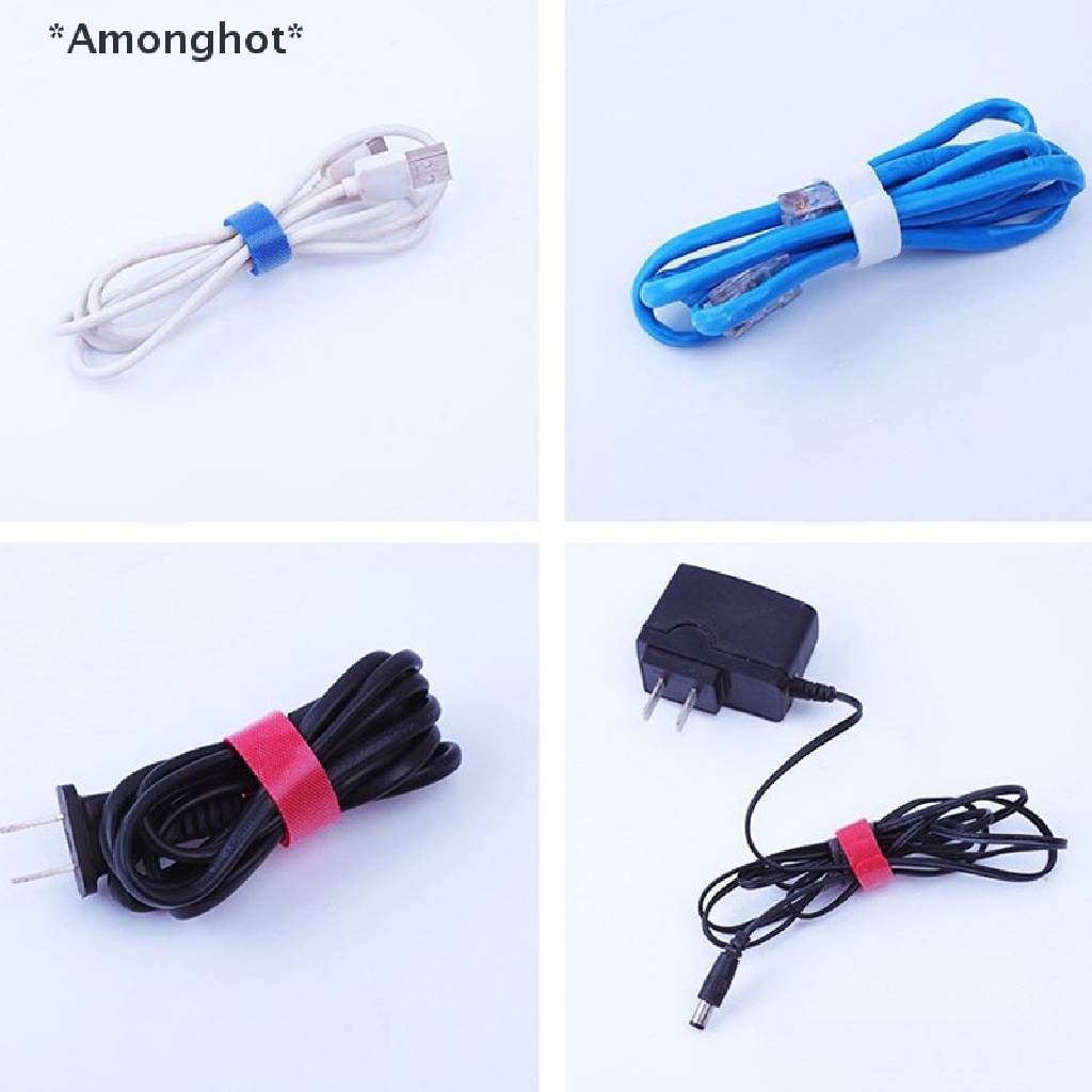 amonghot-ขายดี-สายรัดสายเคเบิลไนล่อน-พลาสติก-นํากลับมาใช้ใหม่ได้-10-ชิ้น