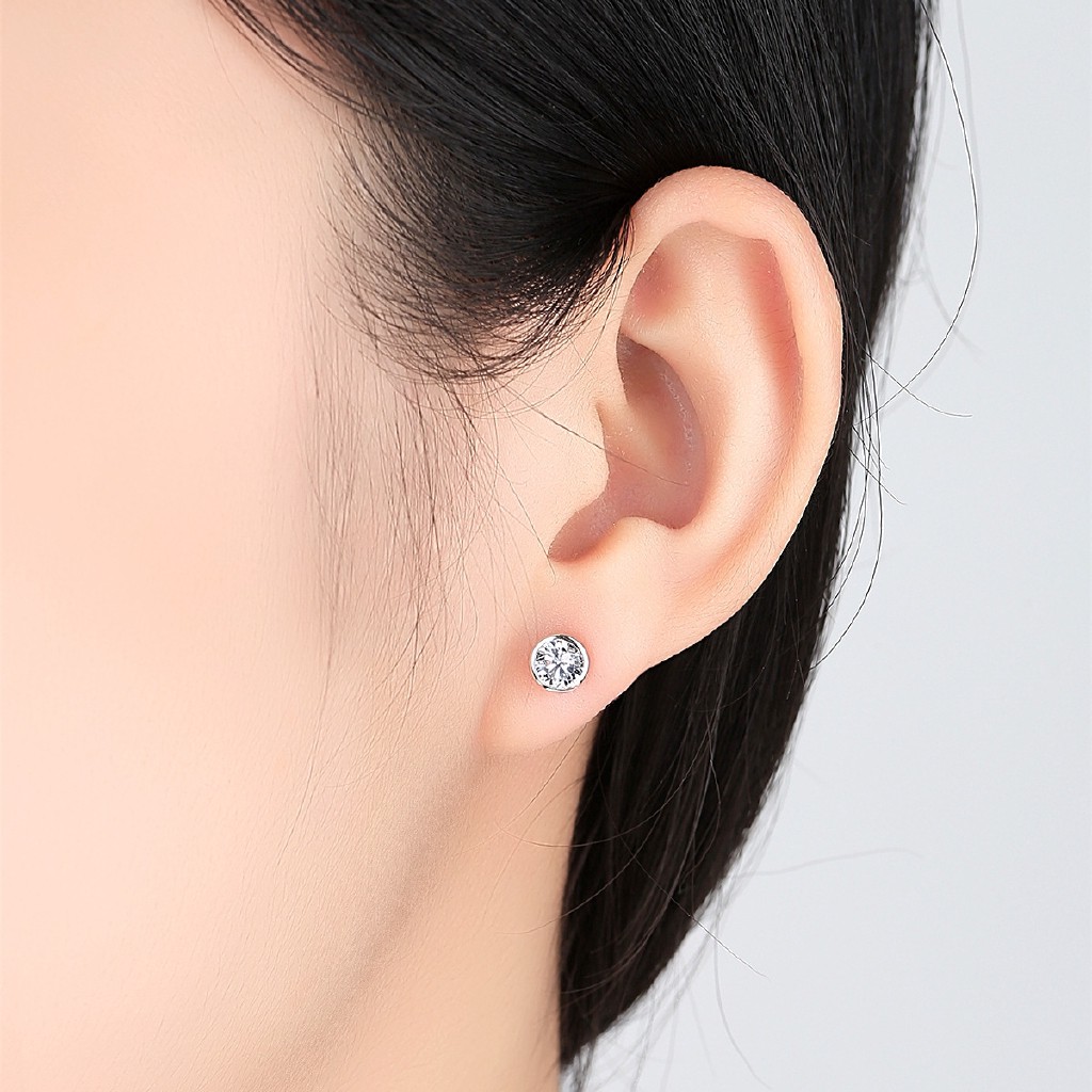 เดี่ยวเพชร-bezel-stud-earrings-ชุบทองคำขาว-18k-ทองคำขาวทองคำขาว-moissanite-กะรัตผู้หญิงต่างหูเพชร-de2-799