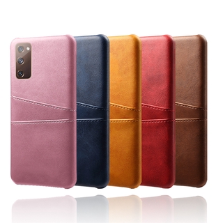 Samsung Galaxy S20 FE S20 Fan Edition S20 Lite Luxury Retro PU Leather Card Pocket Slots Wallet Shockproof Case Cover