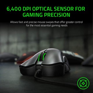 ภาพขนาดย่อของภาพหน้าปกสินค้าRAZER DEATHADDER ESSENTIAL - Black เมาส์เกมมิ่ง เซ็นเซอร์ Optical 6,400DPI สายเมาส์ทำจากยาง จากร้าน razer.official.store บน Shopee