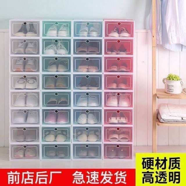 กล่องรองเท้าอเนกประสงค์-ประกอบเอง-สีสันสดใส-เซท6ใบ