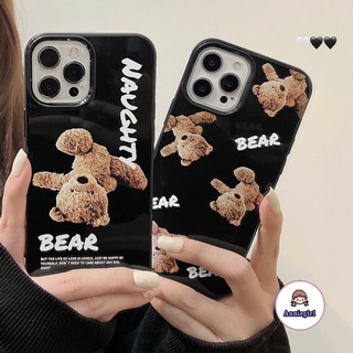เคสโทรศัพท์มือถือ Tpu แบบนิ่ม ป้องกันรอยขีดข่วน ป้องกันสิ่งสกปรก ลายการ์ตูนหมีเท็ดดี้ สําหรับ Iphone 11 12 13 Pro Max